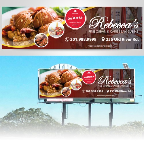 Billboard Concept for Rebecca's Restaurant