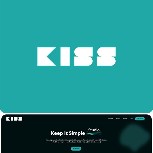 Bold logo concept for "Keep It Simple Studio'