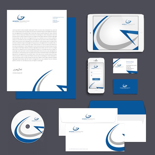 Design stationary for a new aviation brand