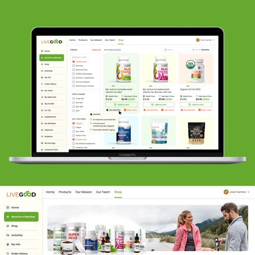 Health Supplement Platform - Products page