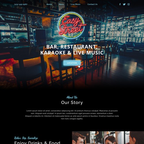 Website for a Bar