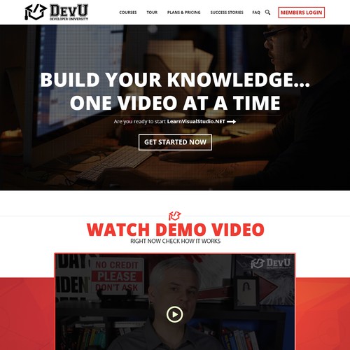 DeveloperUniversity WordPress Homepage - Large, Clean, Bold