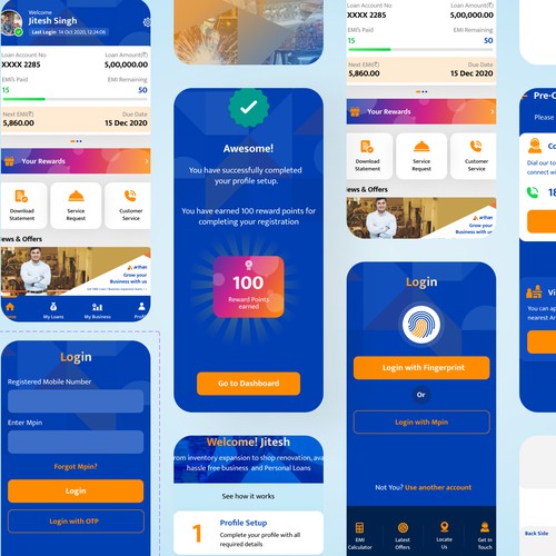 Mobile Application designed for Finance Company