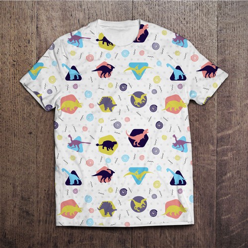 Cute dinosaur pattern t-shirt