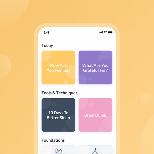 Wellbeing App Design