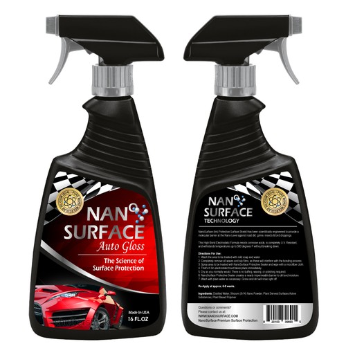 Create Label for New Line of All Natural, Nano Based Surface Protectant Sprays