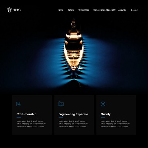 Luxury Yacht Website Design