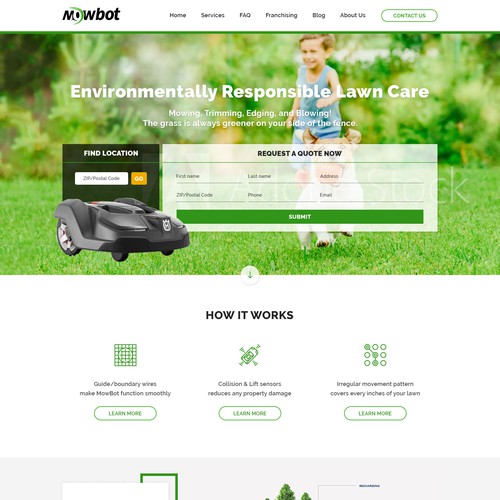 Product Landing Page (Lawn Robot)