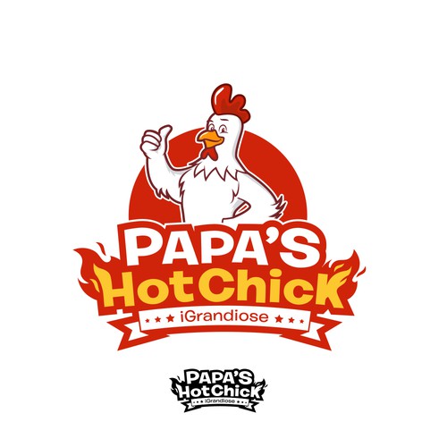 Hot chicken restaurant logo