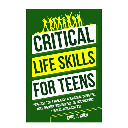 Design a book cover for teens to learn critical life skills for adulthood