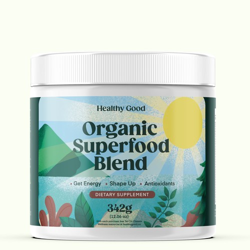 Label for a Green Superfood Project
