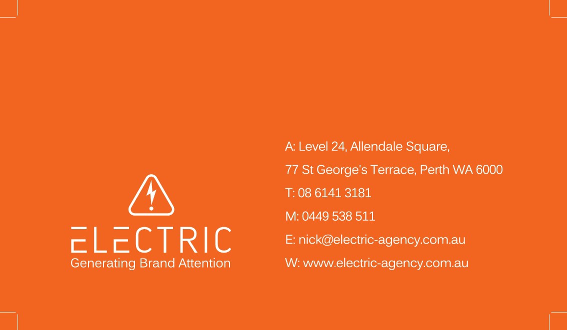 Create an attention grabbing business card for an attention seeking agency