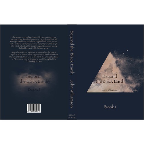 Create a book cover for a historical action novel to be published in two parts