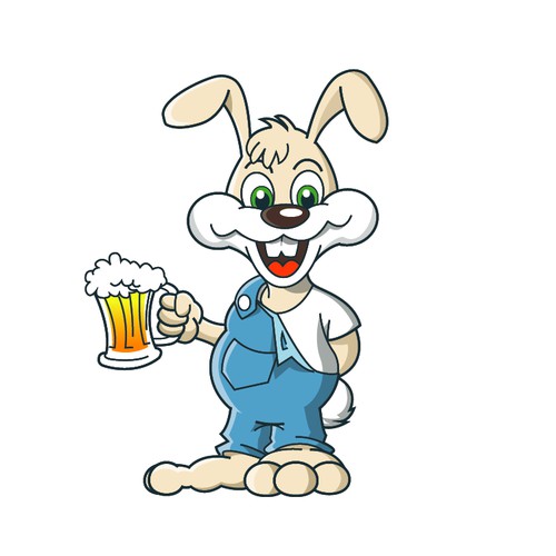 Rabbit holding Beer 