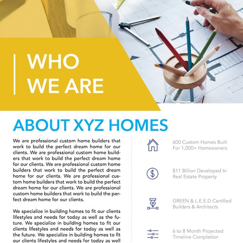 XYZ Custom Homes Brochure