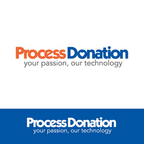 Logo for processing donations for non-profit organizations
