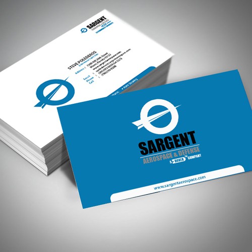 blue theme Business card