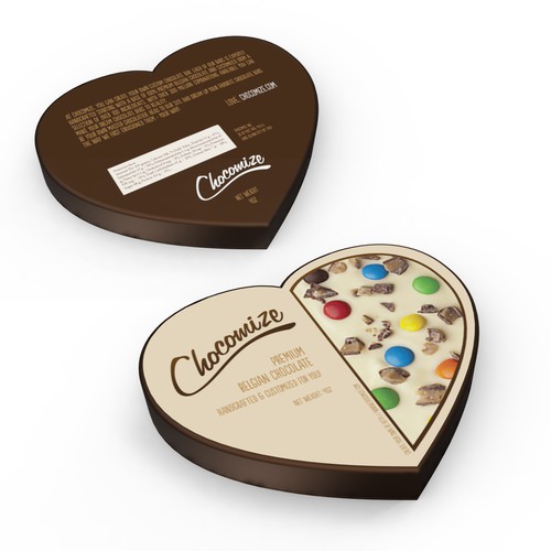 New heart-shaped product packaging wanted for Chocomize