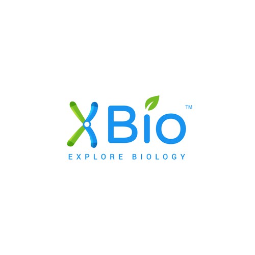 Modern, sophisticated logo for Biology learning platform.