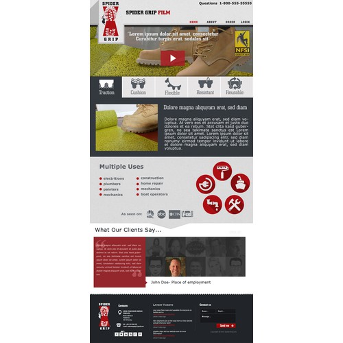 SpiderGrip Film website: a super tough, traction protection film - disrupt the market
