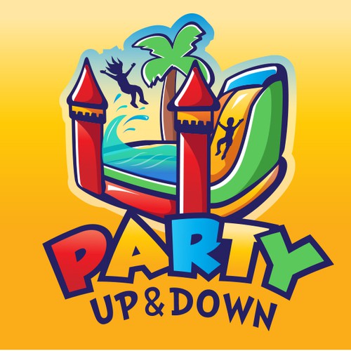 Inflatable bounce house logo