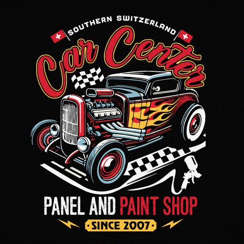 Car Center T-shirt Design 