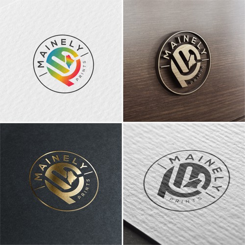 Logo concept for 'Mainely Prints'
