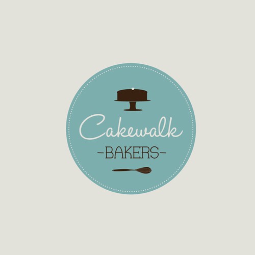 Create a mouth-watering logo for new artisanal cake maker, Cakewalk Bakers