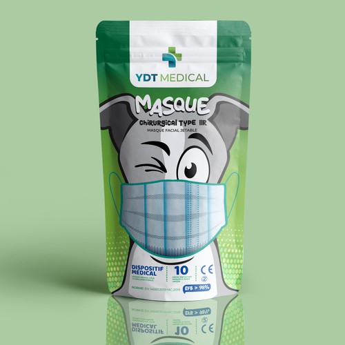 Medical face mask packaging