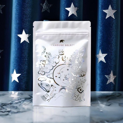 Tea Pouch Packaging Design with Handdrawn Illustration
