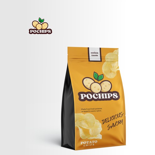 Food Packaging and logo Pochips