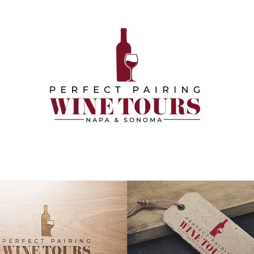 Vintage logo design for a wine company