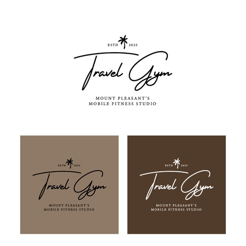 Luxury Organic Logo for Travel Gym
