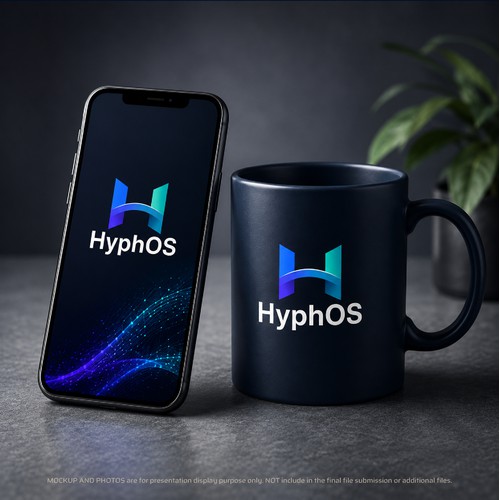 HyphOS – Modern Technology Logo & Brand Identity Concept