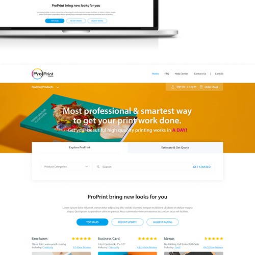 Print Company Webpage Design