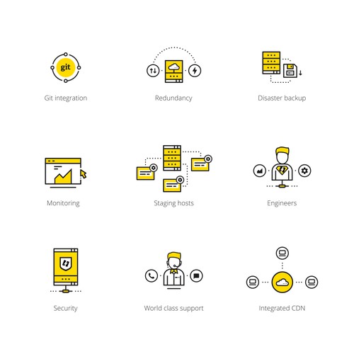 Icons for web-hosting website