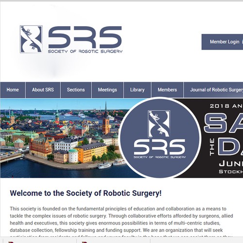 Simple logo for Society of Robotic Surgery