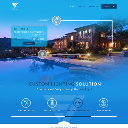 Landing Page for Custom Lighting Solution