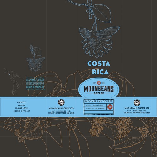 packaging of coffee from Costa Rica