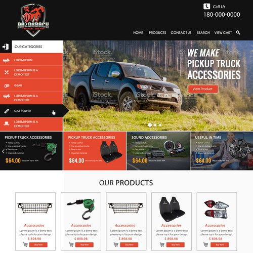 Create an amazing web presence for Razorback Truck Gear.