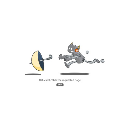 Funny robot 404 page design