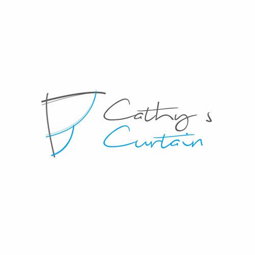 Sew, Cathy needs a new logo for her Custom Curtain-making Business