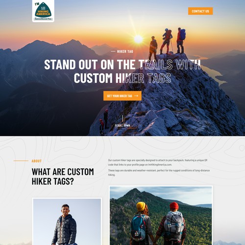 Hiker Tag UI Design