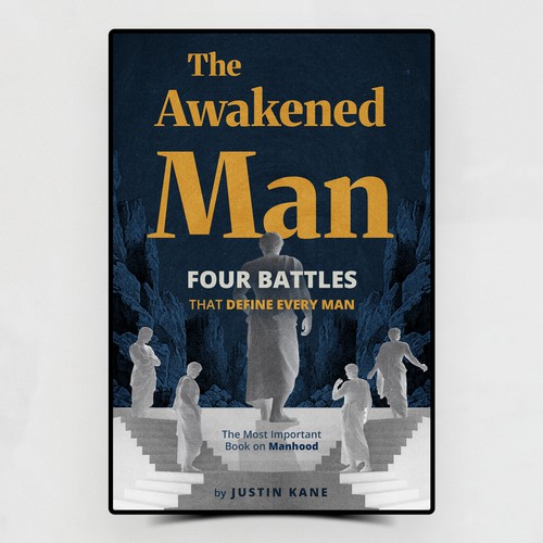 Bold Masculine Book Cover for The Awakened Man