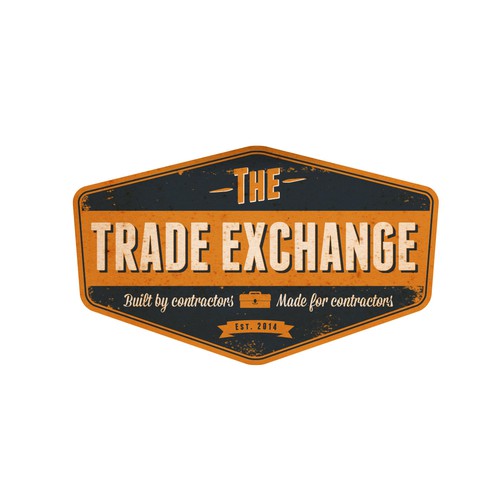 Vintage style logo revision for an online construction network