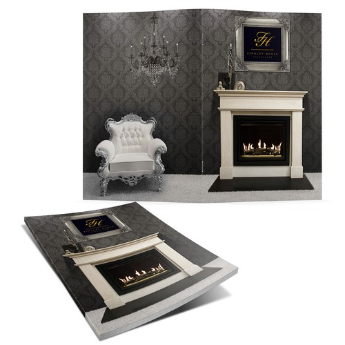 Create a stunning brochure front cover for Findley House Fireplaces