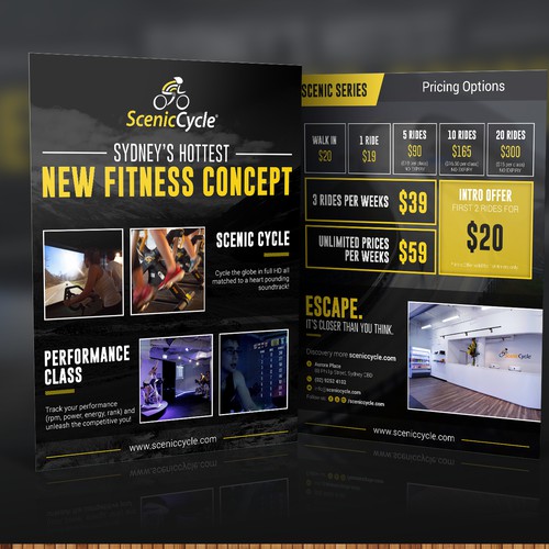 Create a flyer for Sydney's Hottest New Fitness Concept!