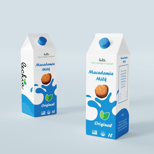 Carton design for a plant-based milk brand