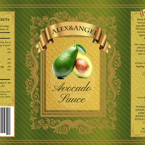 Product label for Avocado Sauce