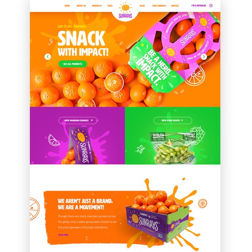 Kid-friendly web design for our expanding national fresh fruit brand